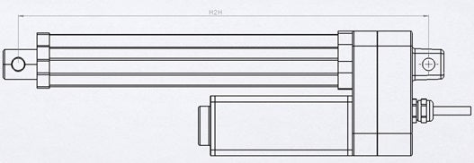 An actuator’s retracted hole to hole (H2H) dimension