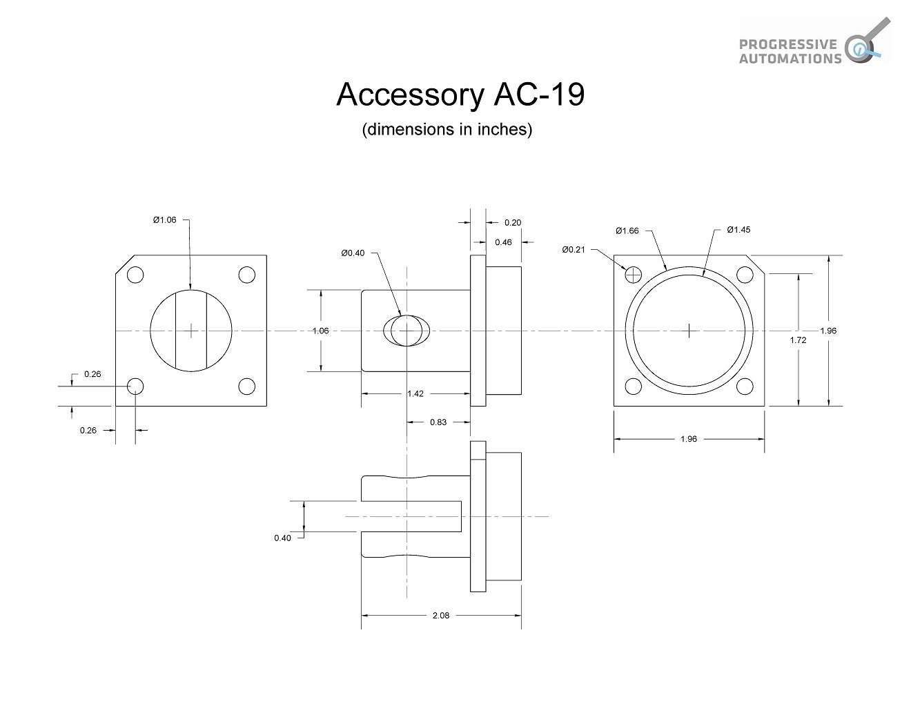 Motor End Clevis - PA-03 Models