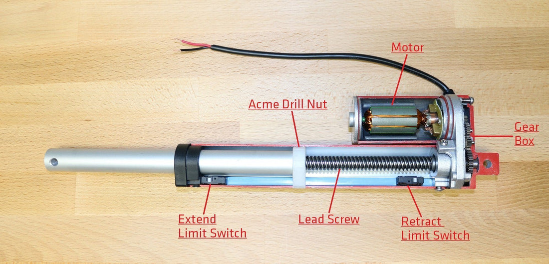 inside a linear actuator