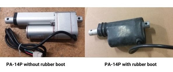 Photo of the PA-14P without rubber boot and PA-14P with rubber boot