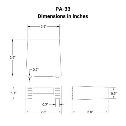 12 VDC Control Box - 1 Channel - 20A - IP65 - Wireless Remote Dimensions in inches