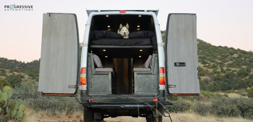 Full Sprinter Van Conversion: Raising a Bed to Uncover the Living Room